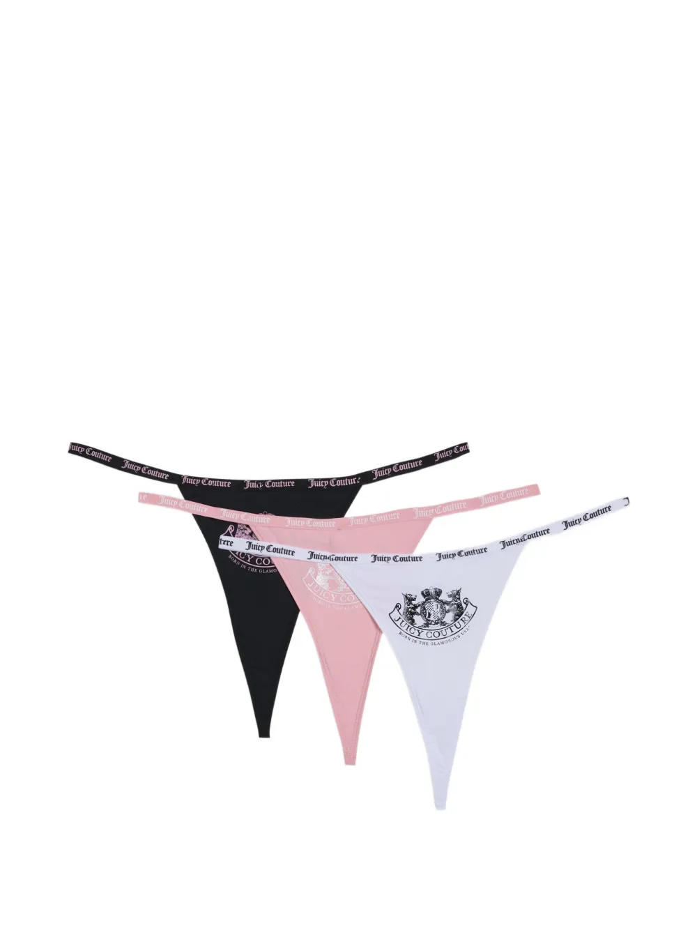 Juicy Couture logo-print thongs (set of three) - Nero