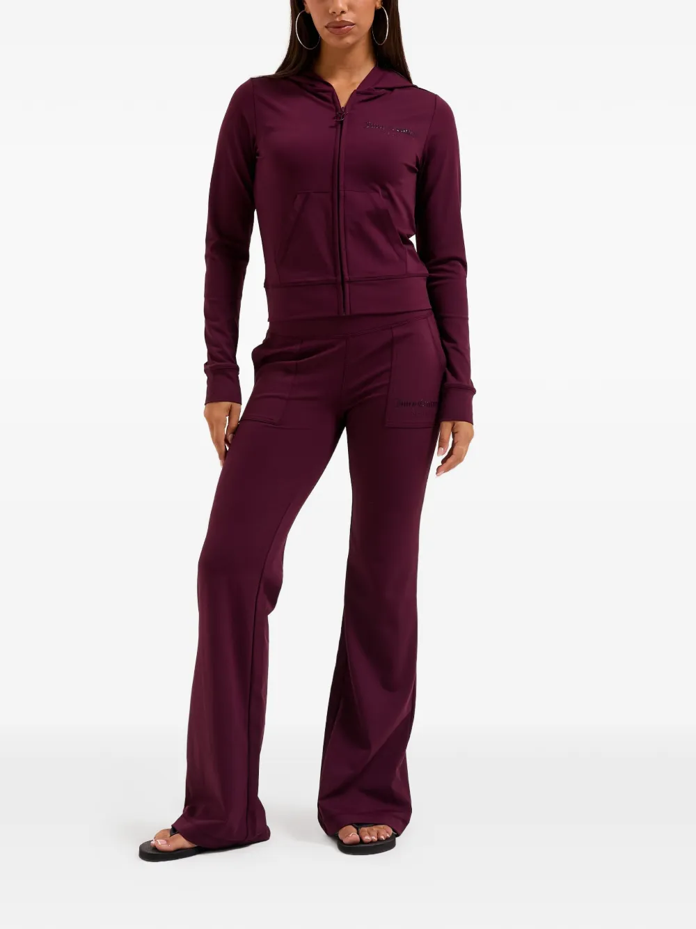 Juicy Couture Hoodie met logoprint en rits Rood