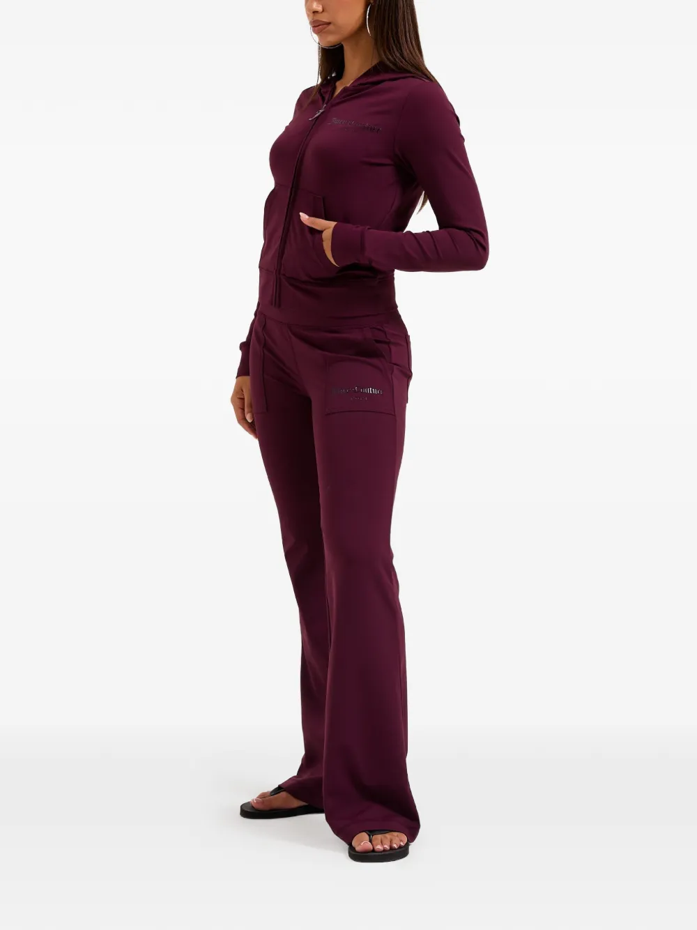 Juicy Couture Hoodie met logoprint en rits Rood