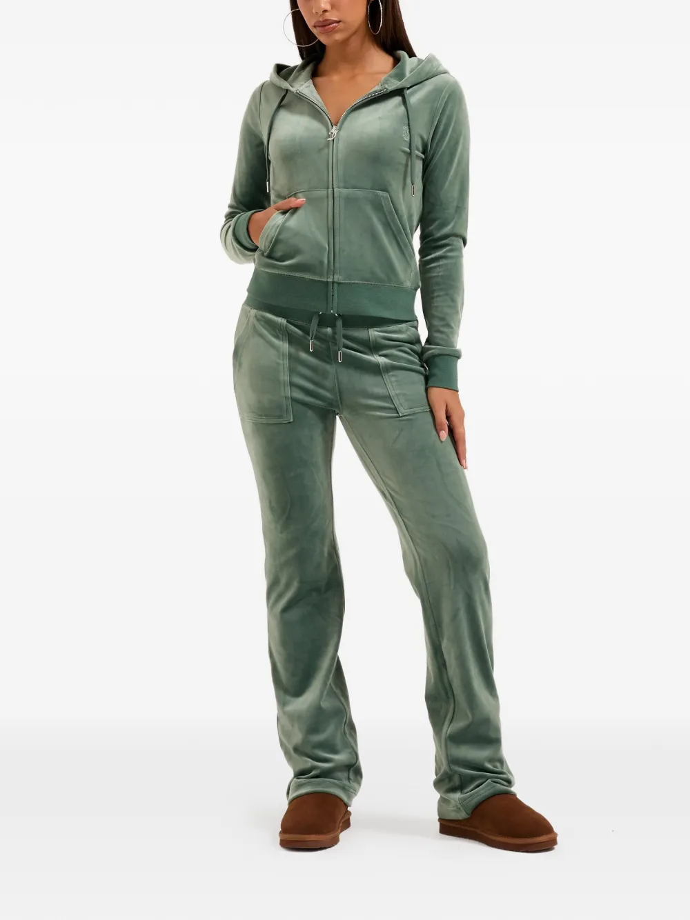Juicy Couture Robertson hoodie met fluwelen textuur Groen