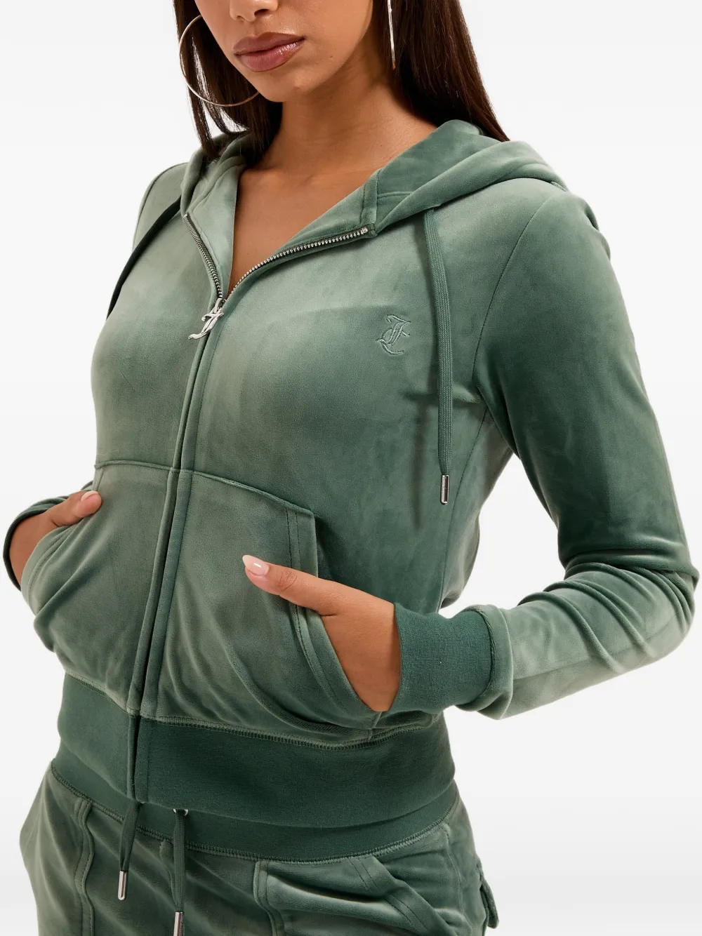 Juicy Couture Robertson hoodie met fluwelen textuur Groen