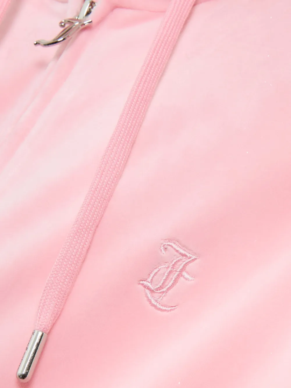 Juicy Couture Hoodie met geborduurd logo Roze