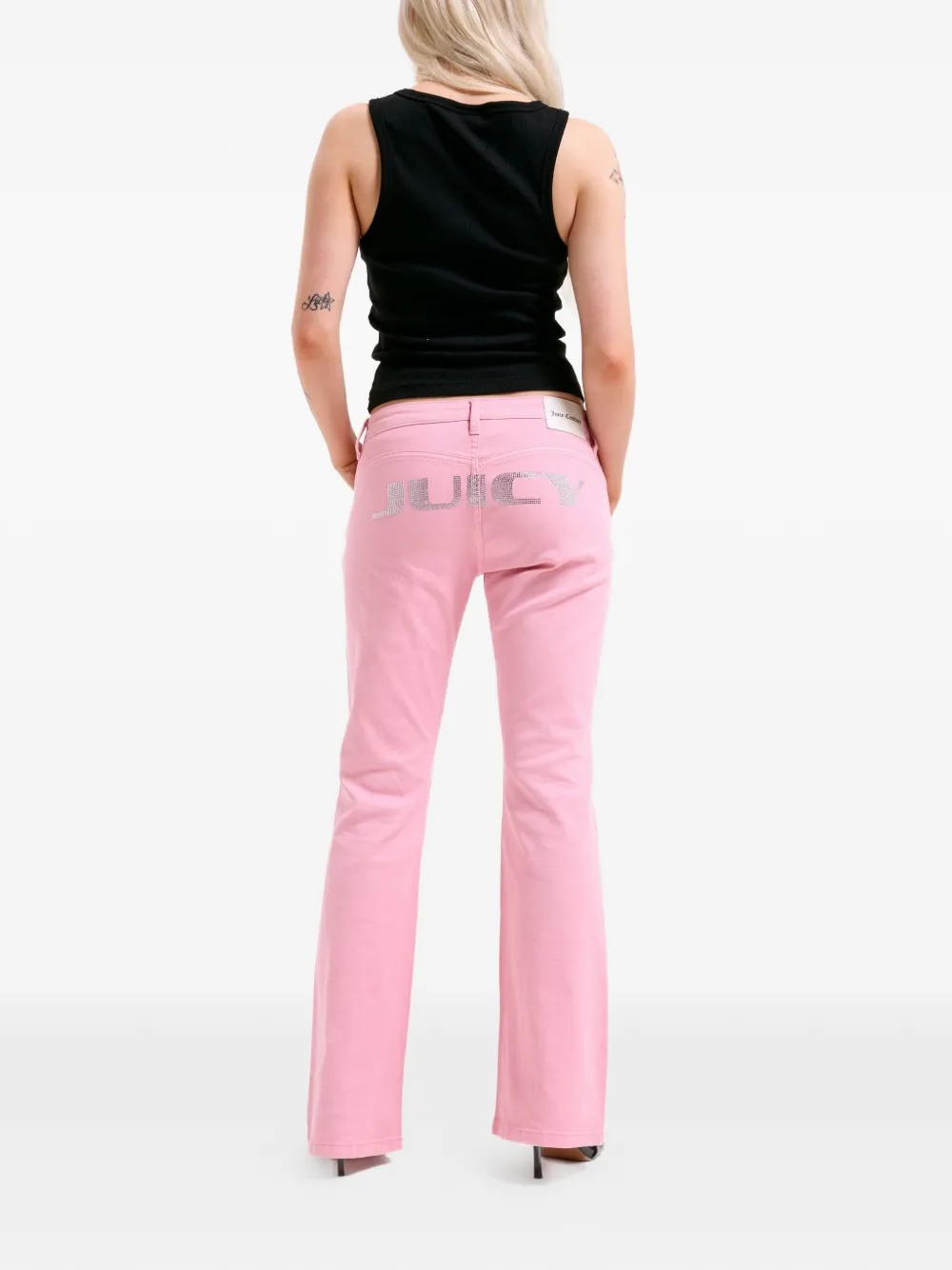Juicy Couture Verfraaide flared jeans Roze
