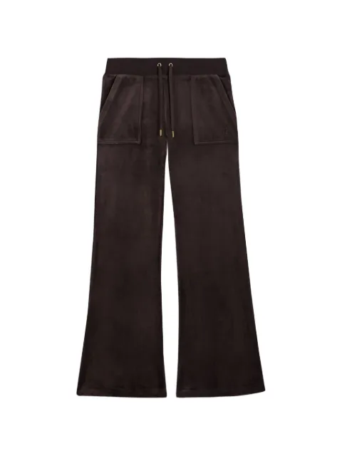 Juicy Couture flare-leg velour-texture track pants