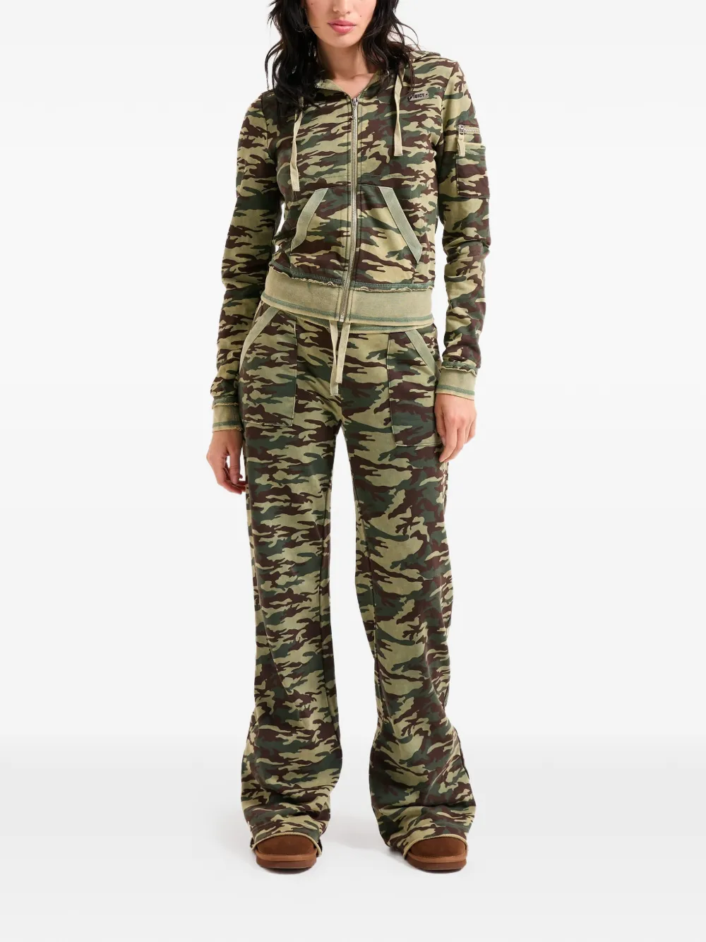 Juicy Couture Trainingsbroek met camouflageprint Groen