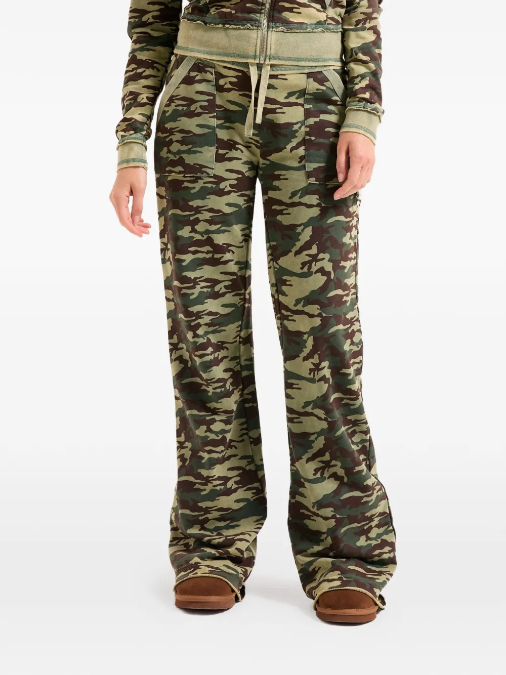 Juicy Couture Trainingsbroek met camouflageprint Groen
