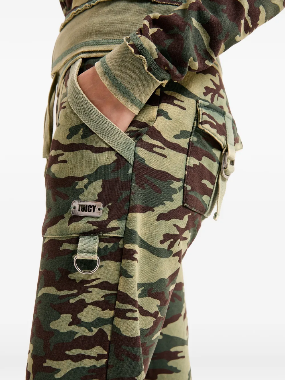 Juicy Couture Trainingsbroek met camouflageprint Groen