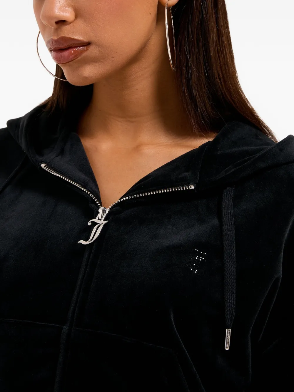 Juicy Couture Verfraaide hoodie Zwart