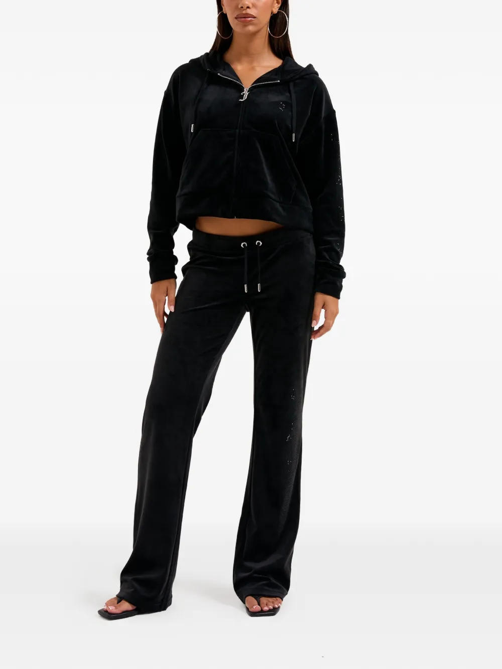 Juicy Couture Verfraaide hoodie Zwart