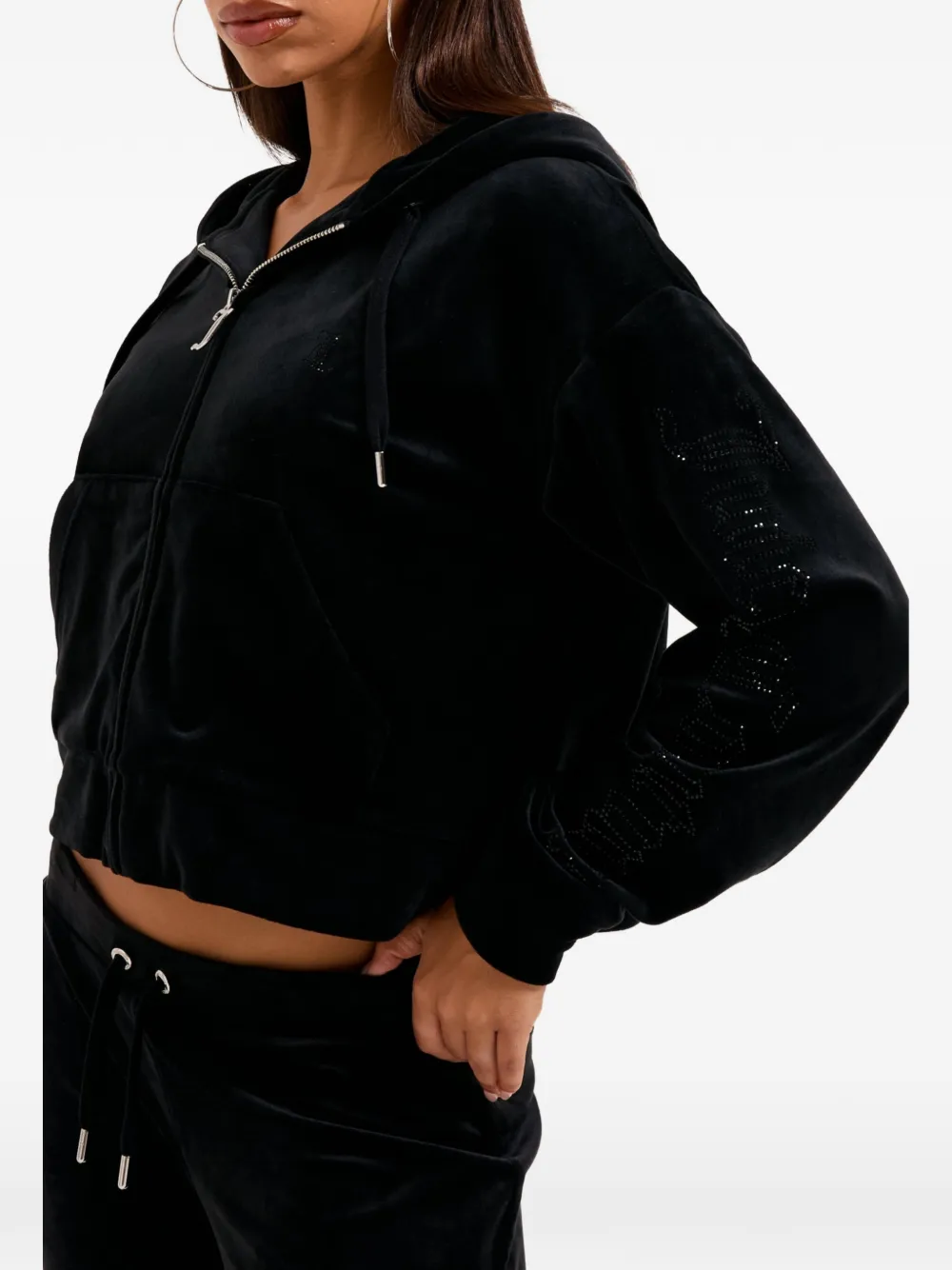 Juicy Couture Verfraaide hoodie Zwart