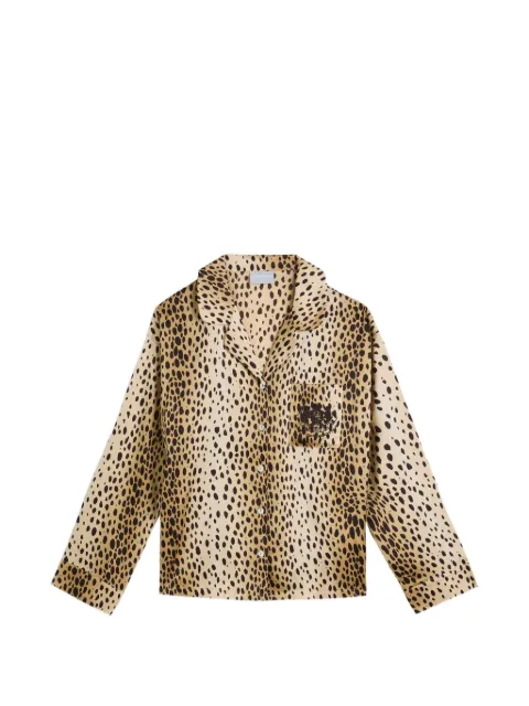 Juicy Couture cheetah-print satin pajamas