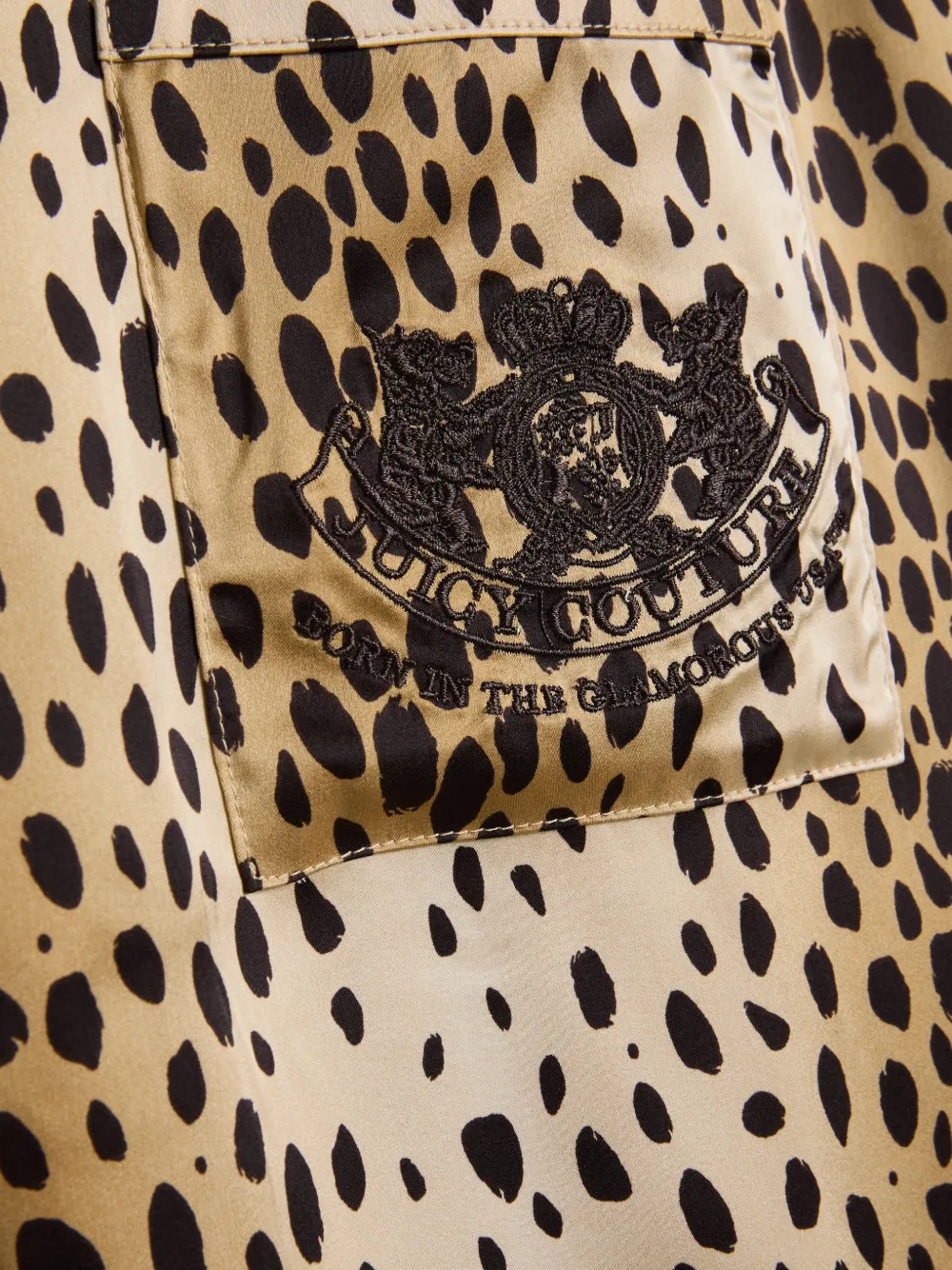 Juicy Couture Satijnen pyjama met luipaardprint Beige