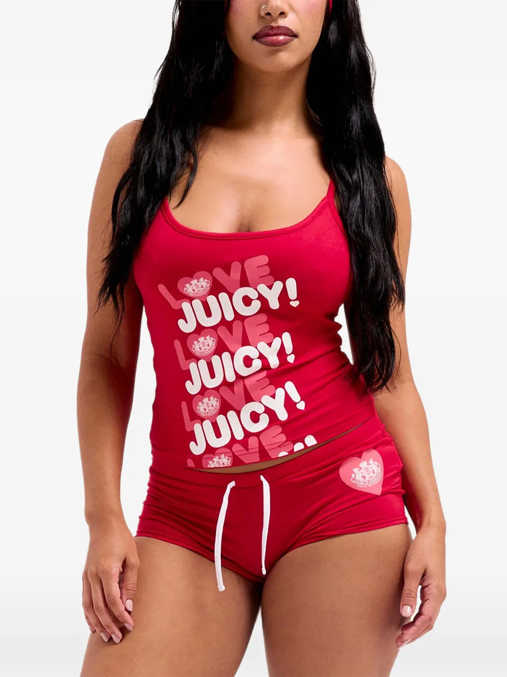 Juicy Couture Pyjama met logoprint Rood