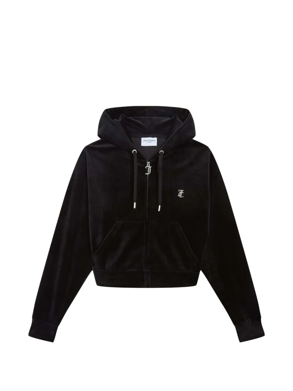 Juicy Couture Felpa Diamanté con zip - Nero
