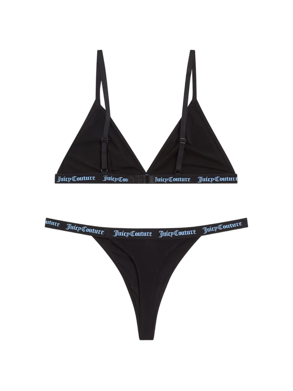 Juicy Couture Triangel bh en string Zwart