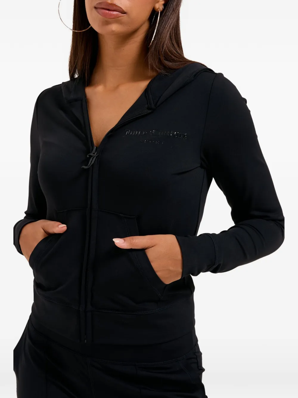 Juicy Couture Peached Active hoodie met rits Zwart