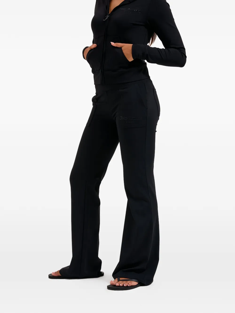Juicy Couture Peached Active hoodie met rits Zwart