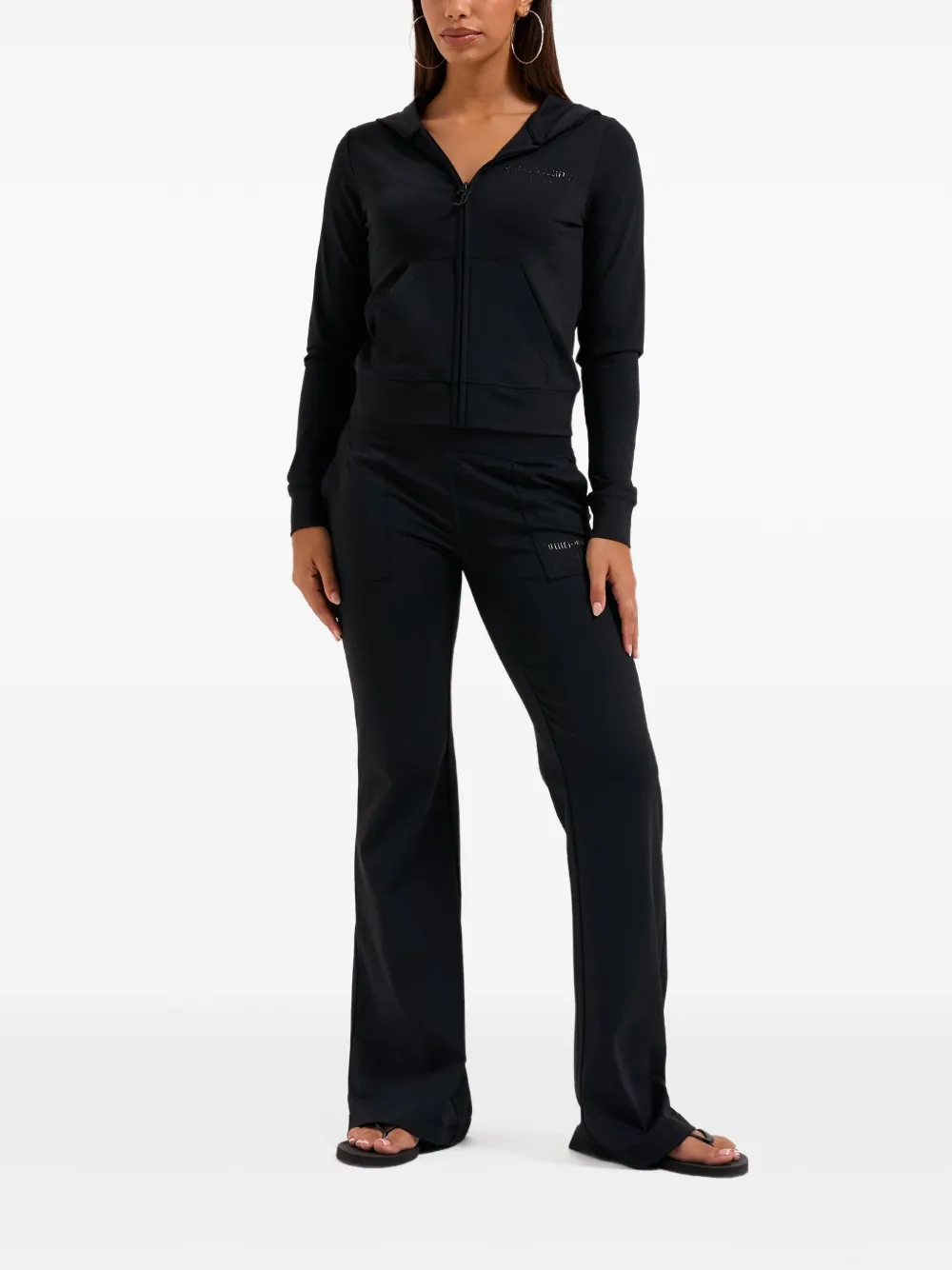 Juicy Couture Peached Active hoodie met rits Zwart