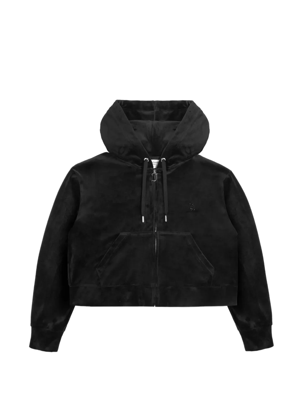 Juicy Couture Felpa crop con cappuccio - Nero