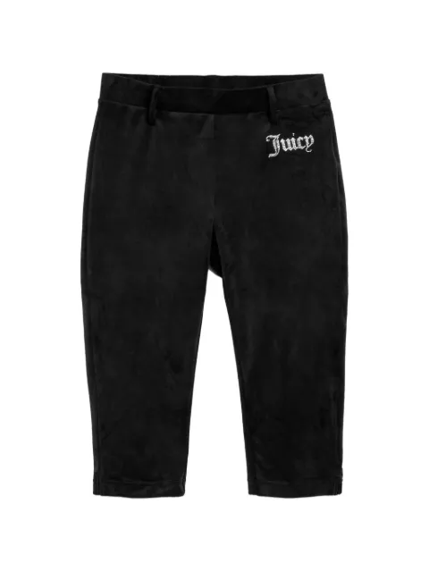Juicy Couture Diamanté-logo capri trousers