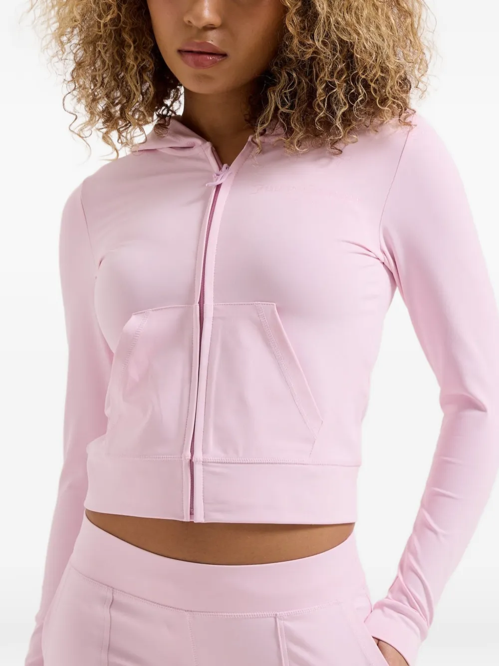 Juicy Couture Hoodie met logoprint en rits Roze