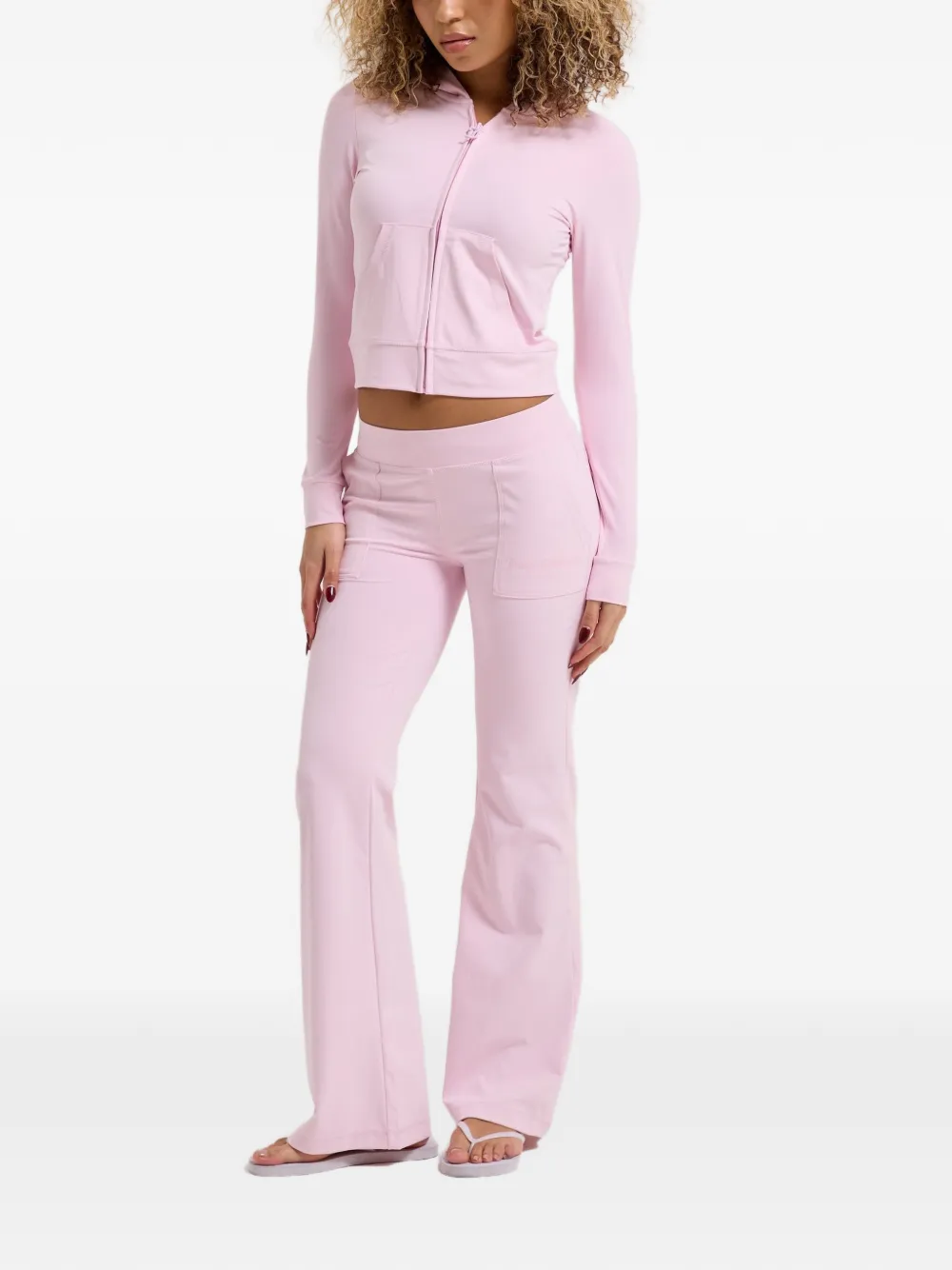 Juicy Couture Hoodie met logoprint en rits Roze