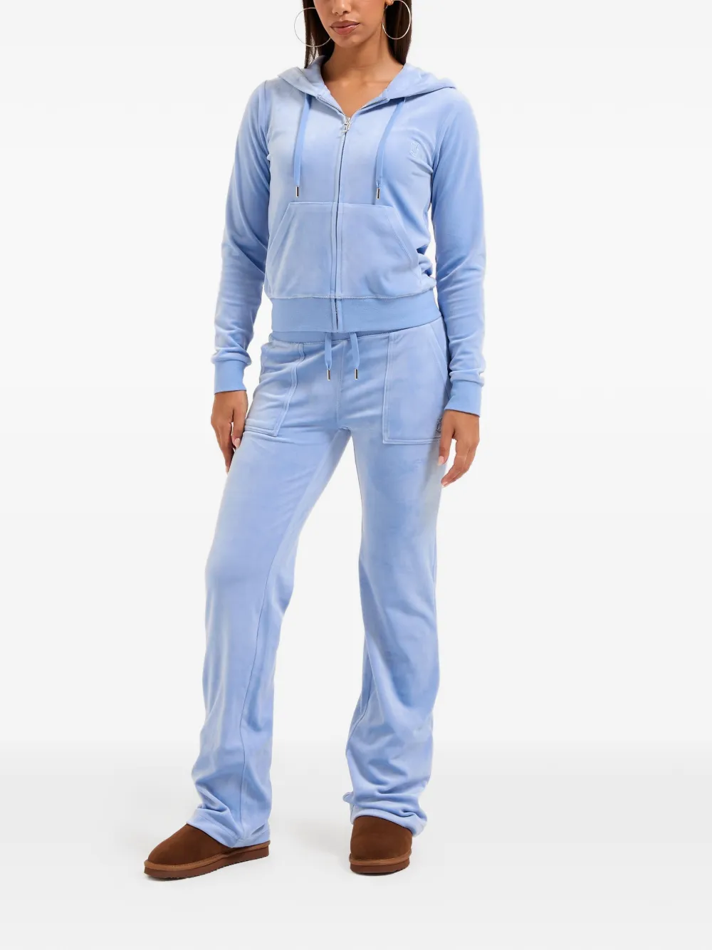Juicy Couture Del Ray fluwelen trainingsbroek Blauw