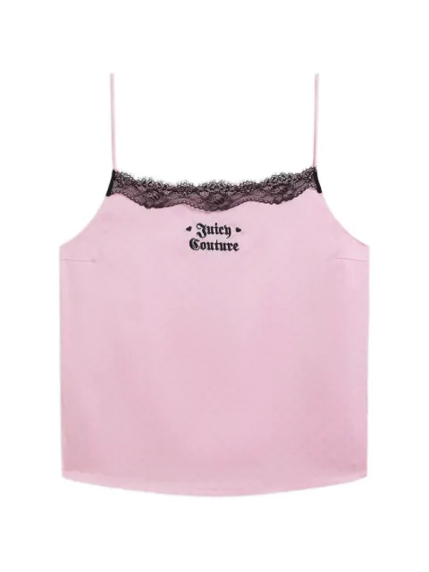 Juicy Couture lace-trim heart-print pajamas