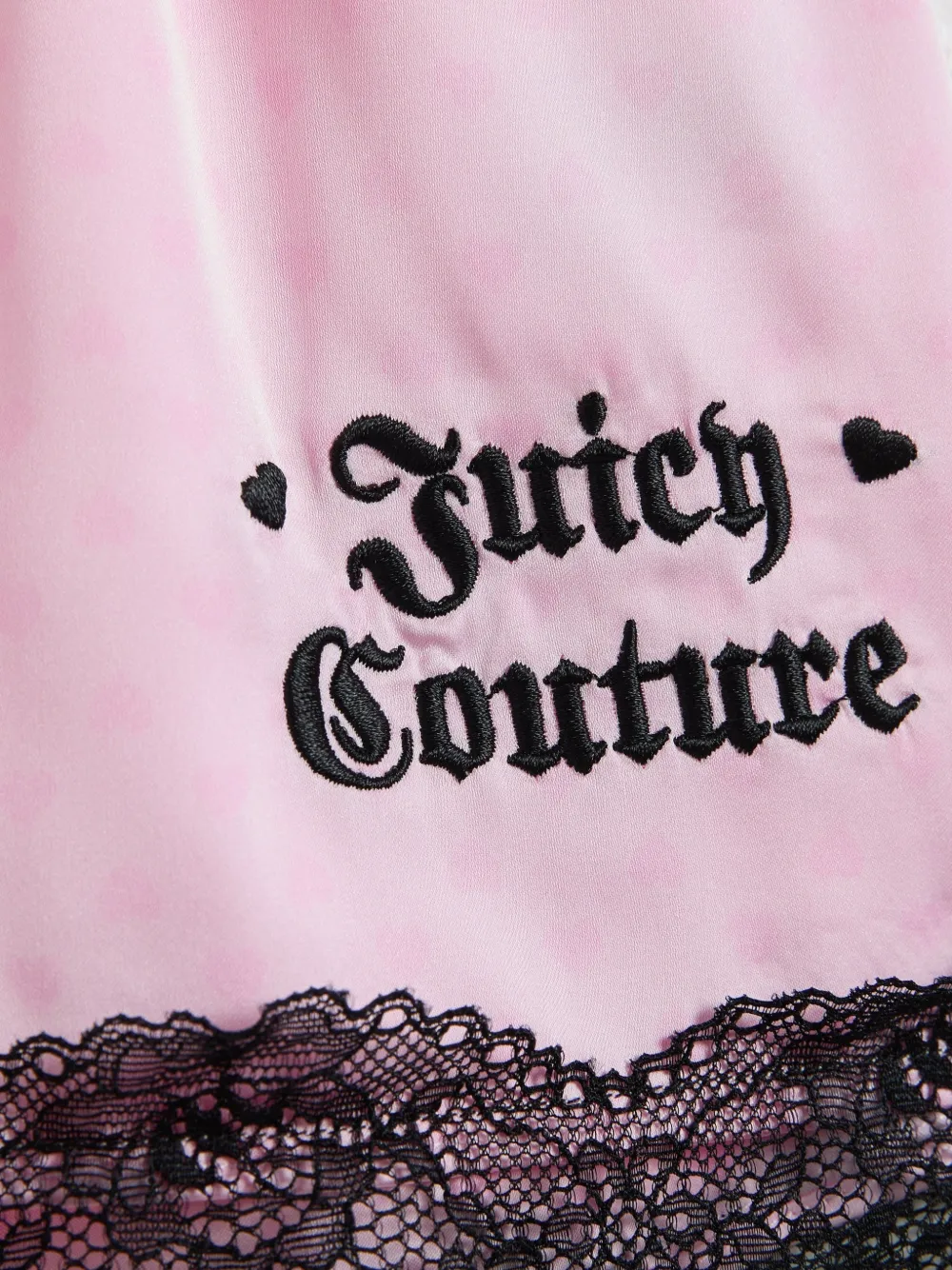 Juicy Couture Pyjama met hart-print en kanten afwerking Roze