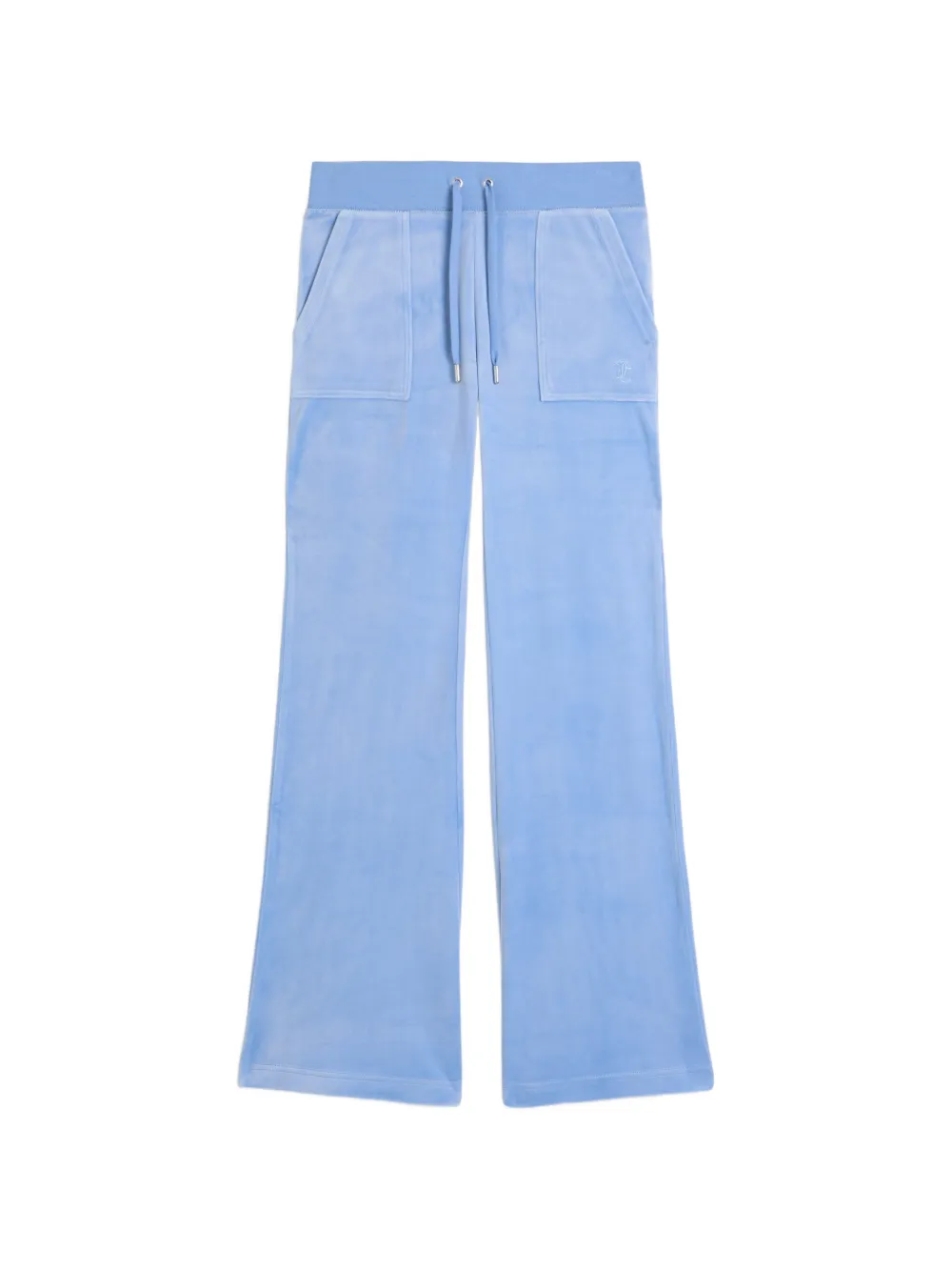 Juicy Couture velour-texture flared track pants - Blu