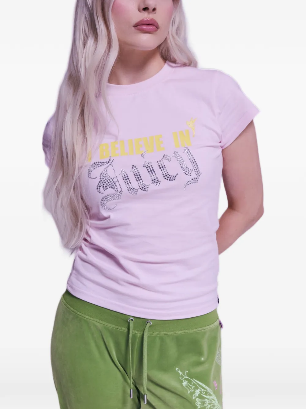 Juicy Couture T-shirt con strass x Disney - Rosa