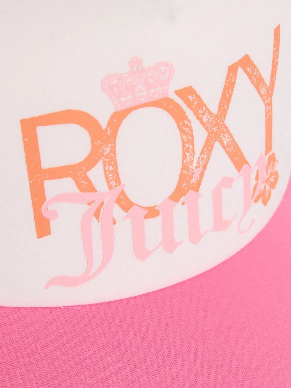 ROXY x Juicy Couture logoprint truckerpet met mesh vlak Roze