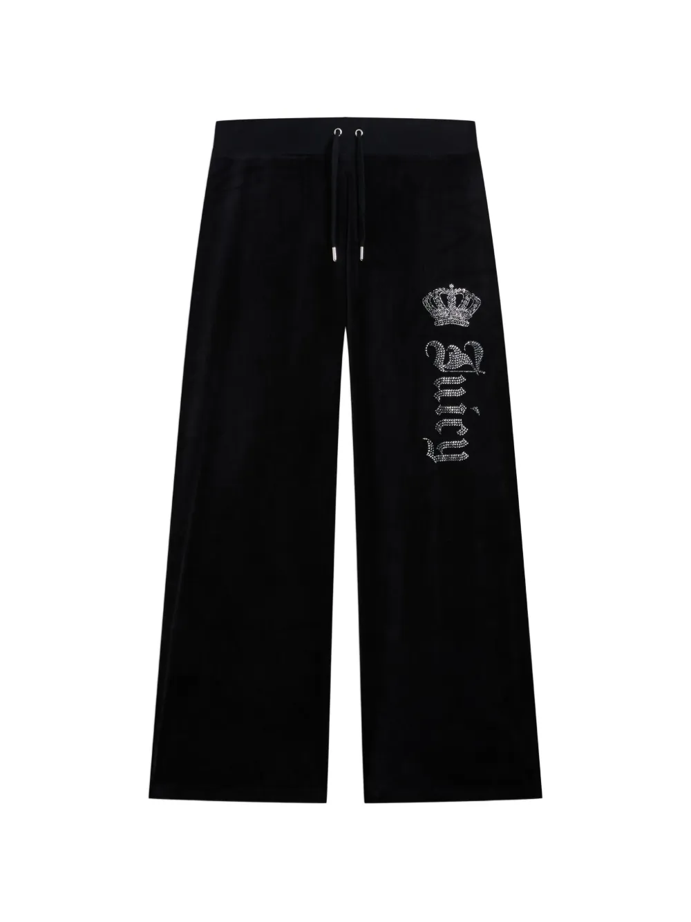 Juicy Couture Diamanté crown velour track pants - Nero
