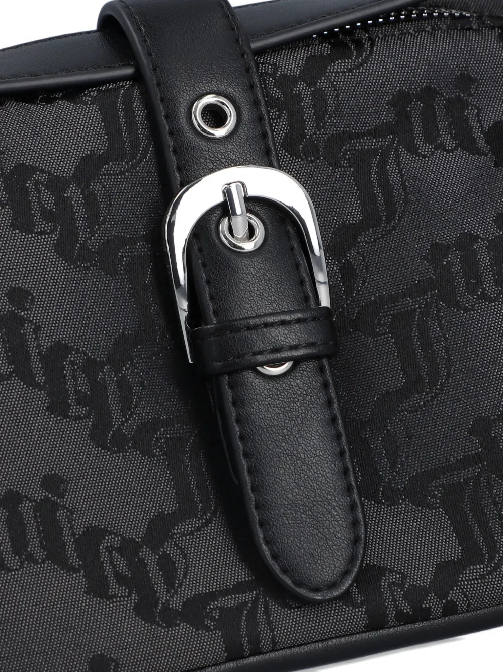 Juicy Couture Schoudertas met jacquard en gespband Zwart