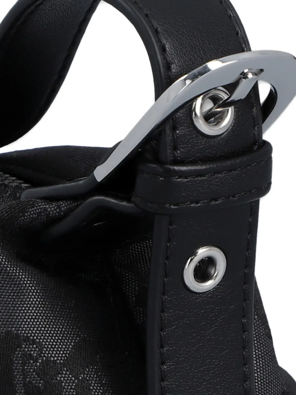 Juicy Couture Schoudertas met jacquard en gespband Zwart