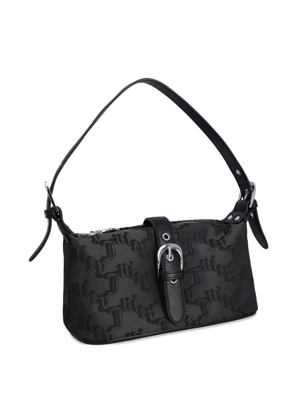 Juicy Couture Schoudertas met jacquard en gespband Zwart