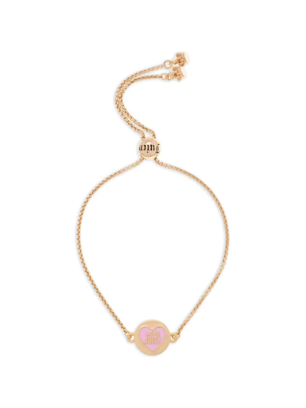 Juicy Couture bracelet Love Juicy à cœur émaillé - Or
