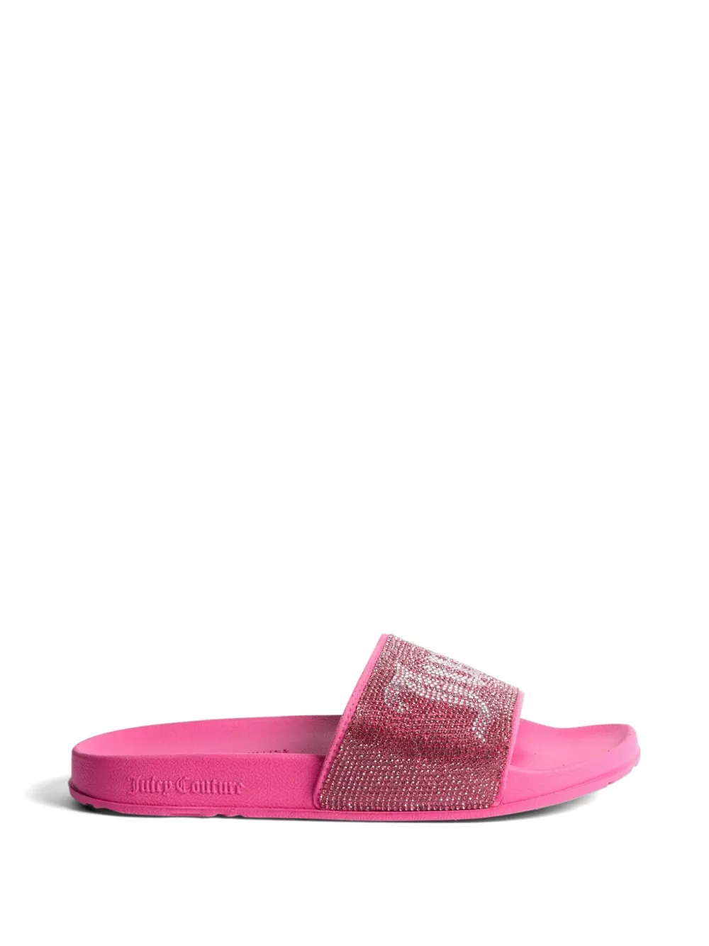 Juicy Couture Fluwelen slippers verfraaid met diamant Roze