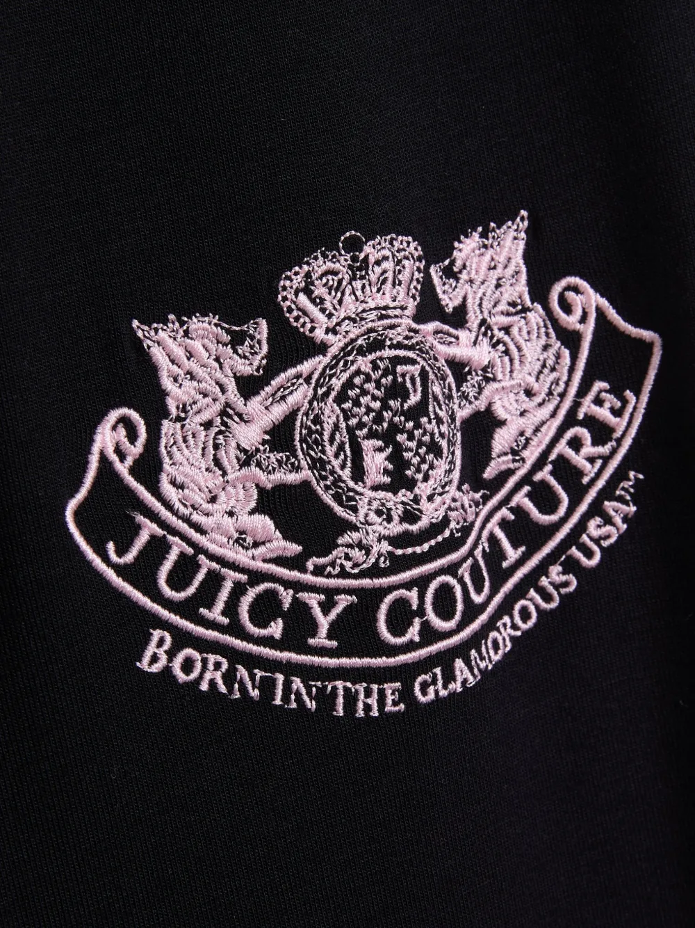 Juicy Couture Dog Crest pyjama met afwerking Zwart