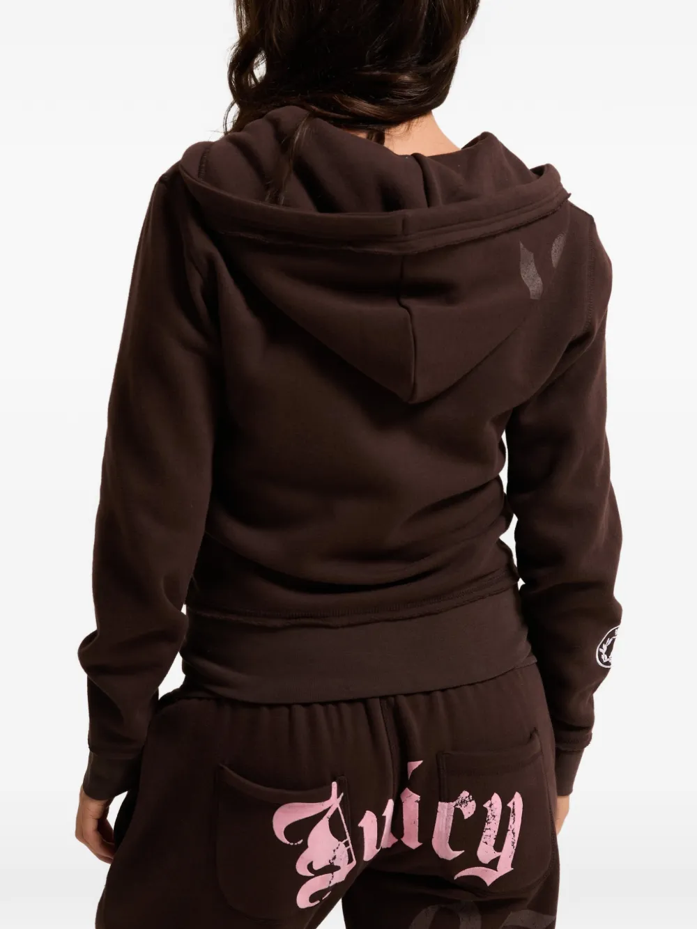 Juicy Couture Hoodie met rits Bruin