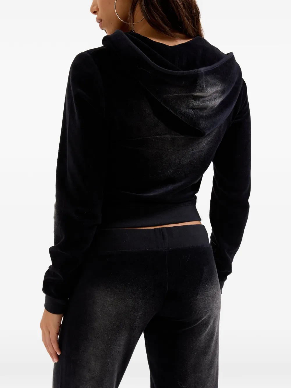 Juicy Couture Fluwelen hoodie Zwart