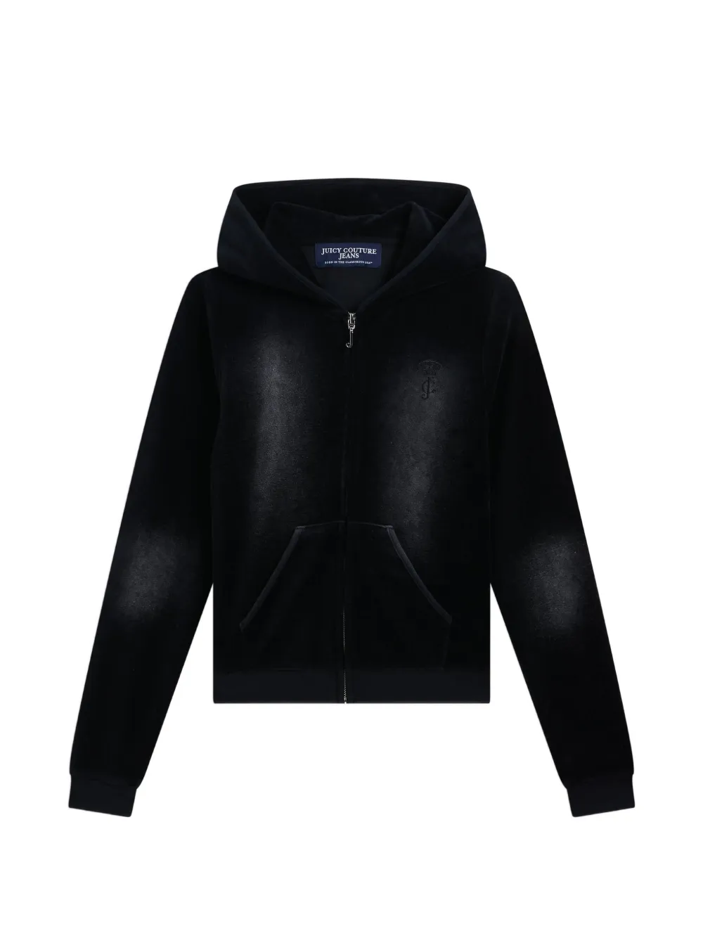 Juicy Couture Felpa con cappuccio in velour - Nero