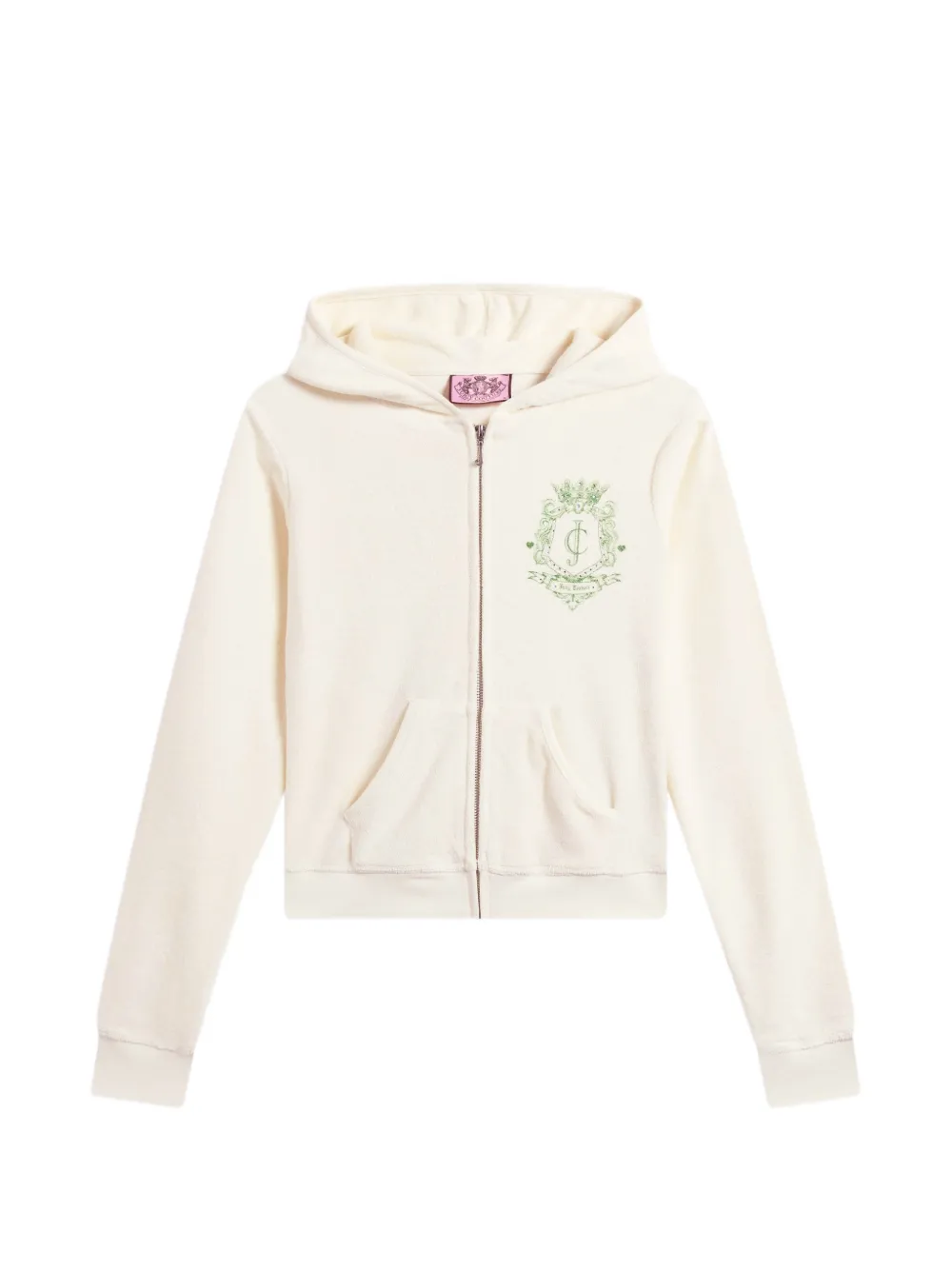 Juicy Couture marshmallow towelling chateau hoodie - Bianco