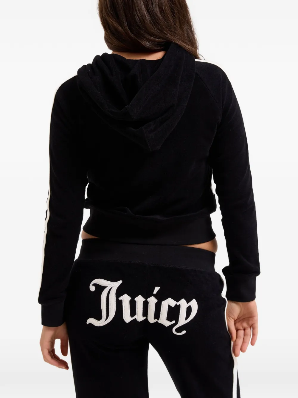 Juicy Couture Terry hoodie met geborduurd logo Zwart