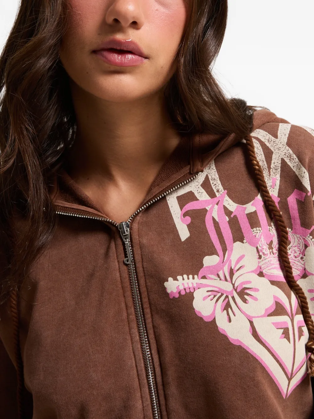 Juicy Couture x Roxy logoprinten hoodie Bruin