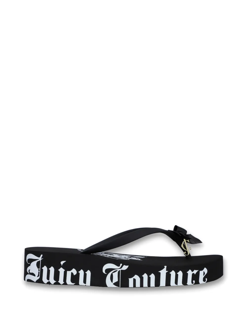 Juicy Couture Infradito Heritage con zeppa - Nero