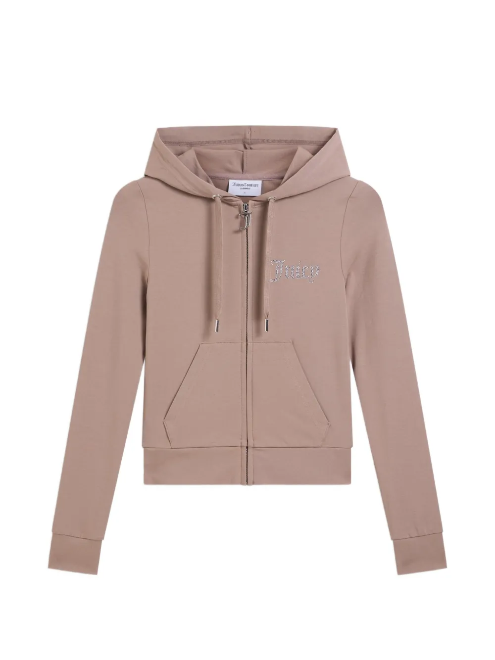 Juicy Couture diamanté-logo zip-through hoodie - Braun