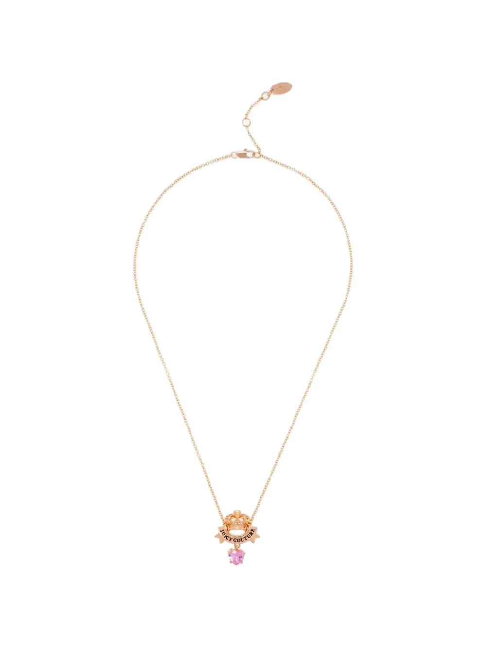 Juicy Couture Collana Crown & Crystal Heart - Oro