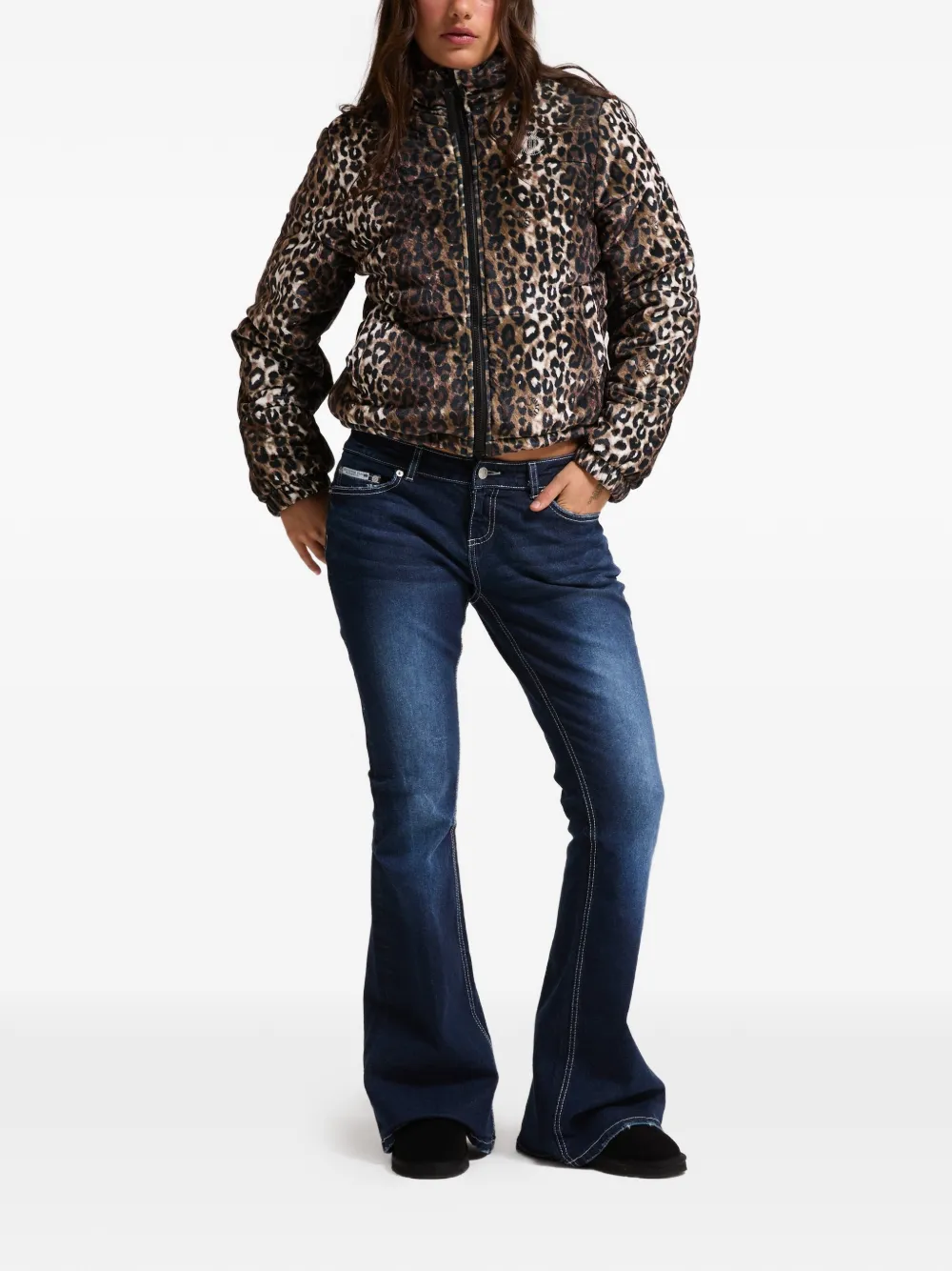 Juicy Couture Fluwelen jack met luipaardprint Bruin