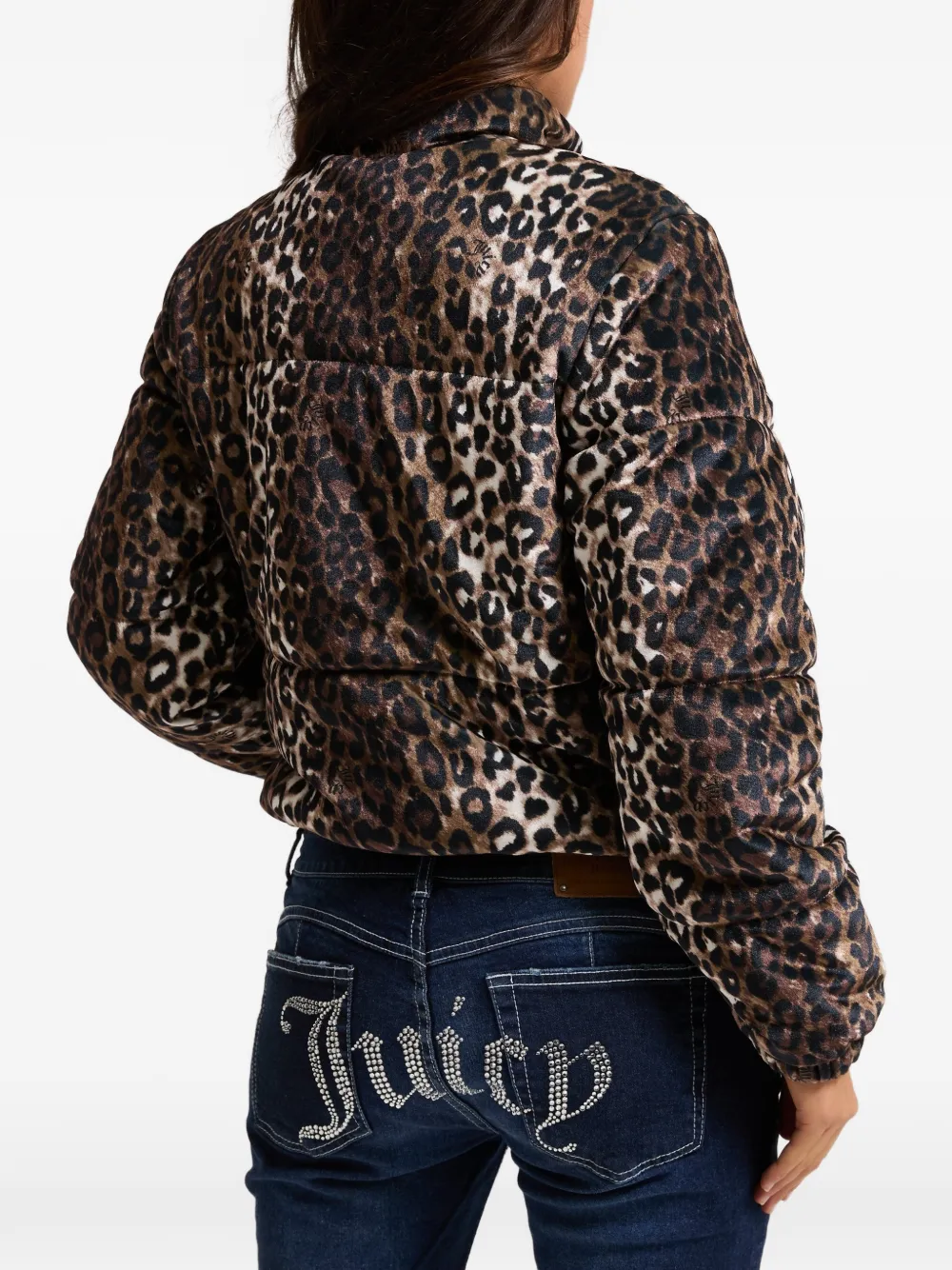 Juicy Couture Fluwelen jack met luipaardprint Bruin